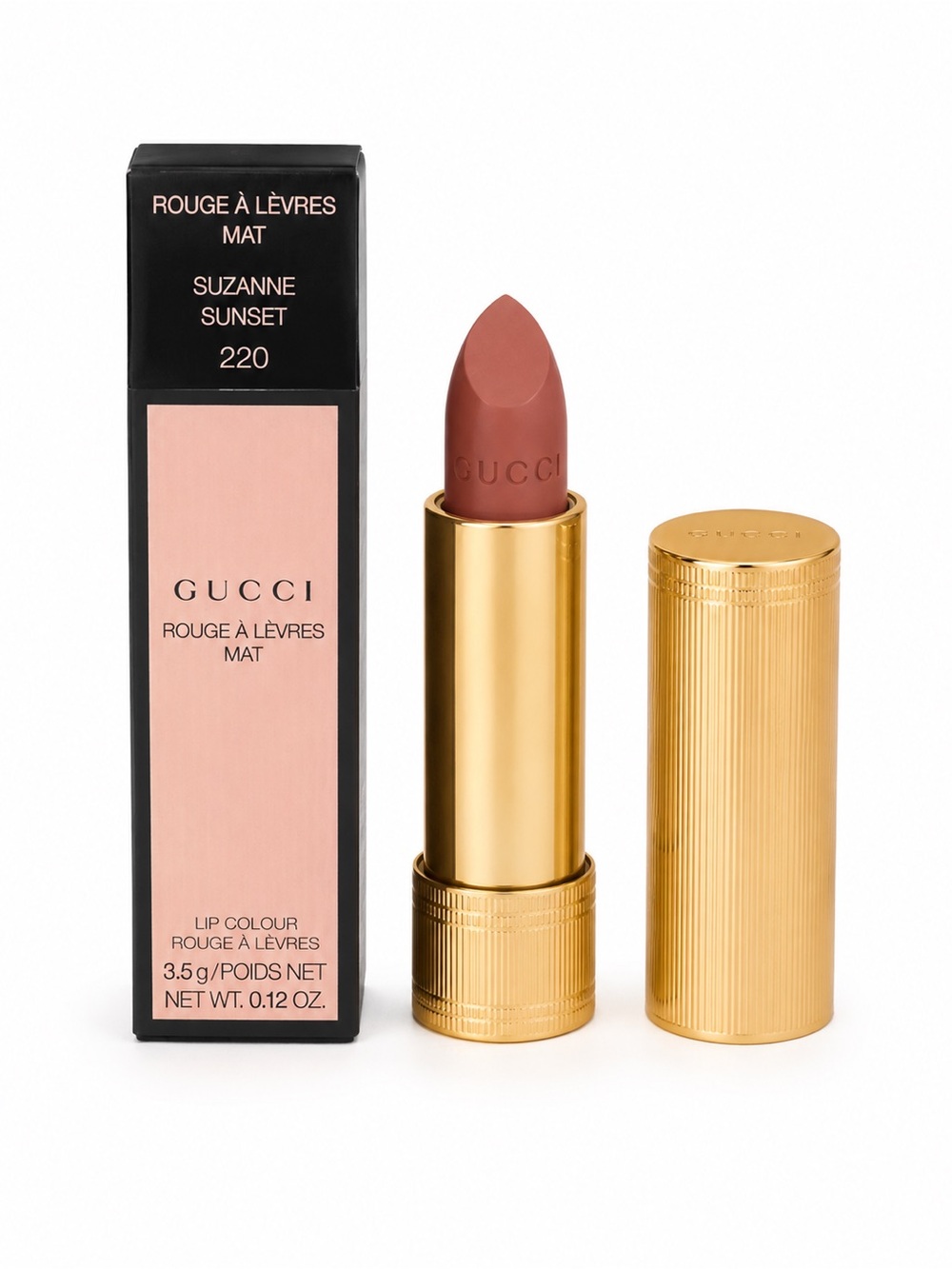 Gucci Matte Lipstick Suzanne Sunset 220 — Pink Nude